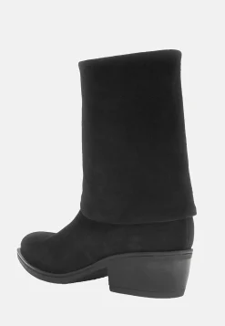 Ruskindsankelstøvle med foldet skaft