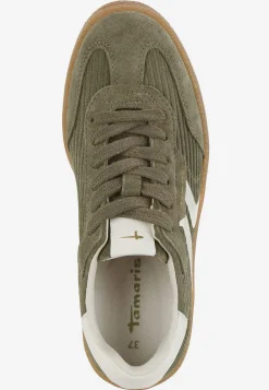 Ruskindssneakers med snøring