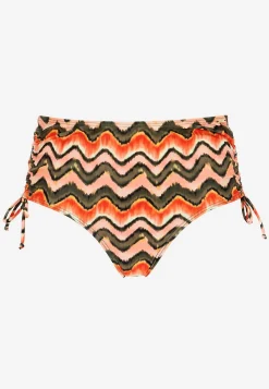 Rynket bikiniunderdel med høj talje