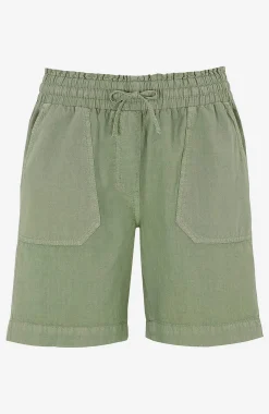 Shorts i vasket bomuld