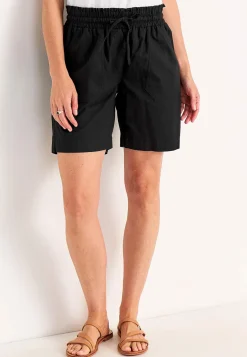 Shorts i vasket bomuld