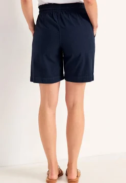 Shorts i vasket bomuld