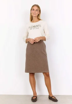 Sildebensmønstret jerseynederdel