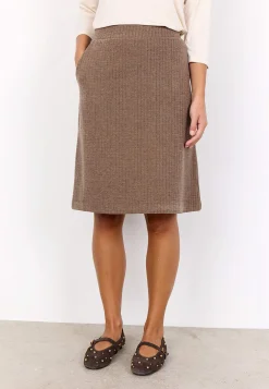 Sildebensmønstret jerseynederdel