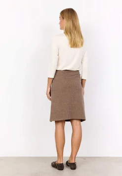 Sildebensmønstret jerseynederdel