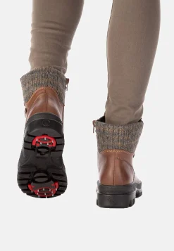 Skindstøvle med udtrækkelige crampons