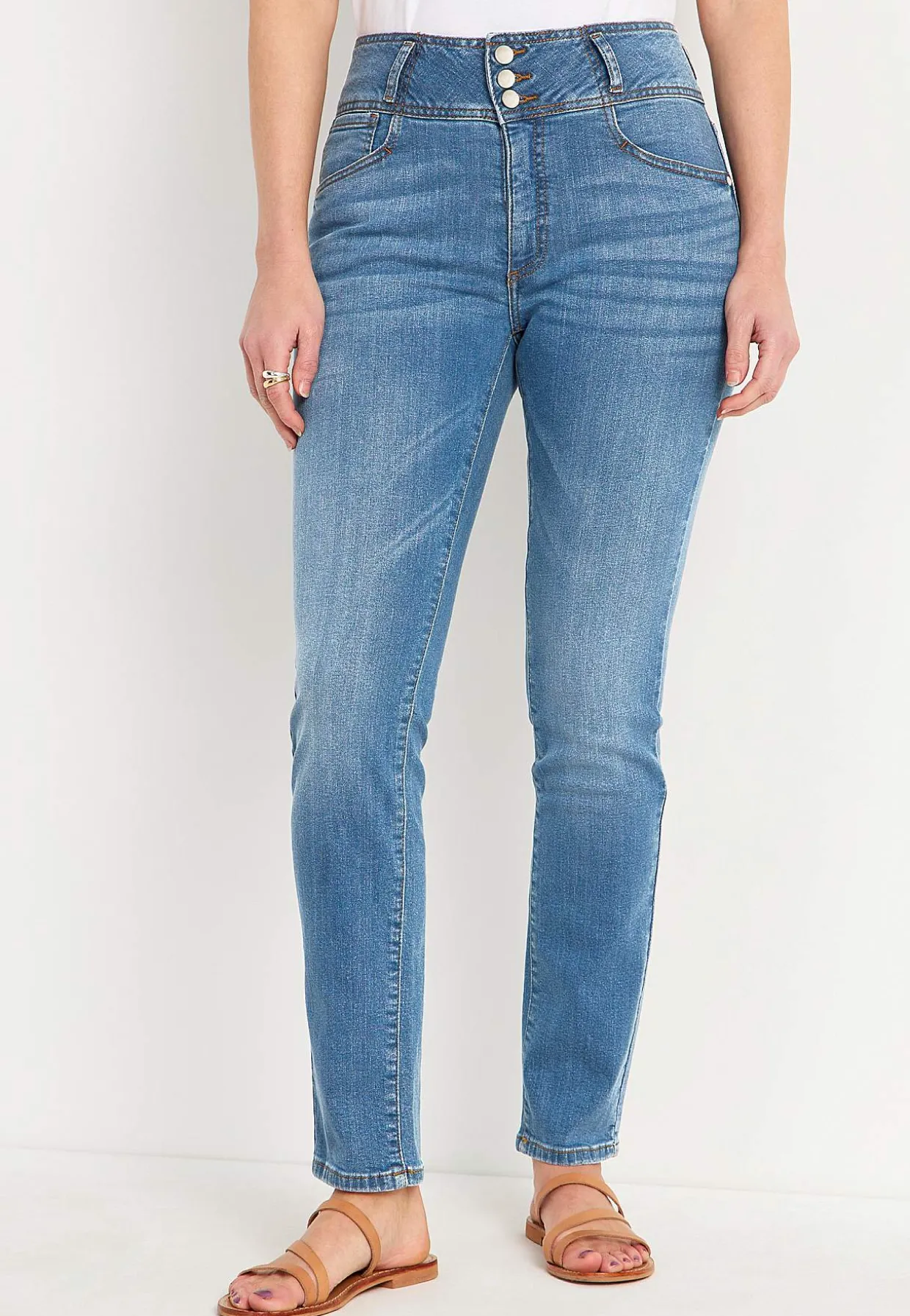 Smalle jeans med høj talje - tre længder Jennifer | Cellbes