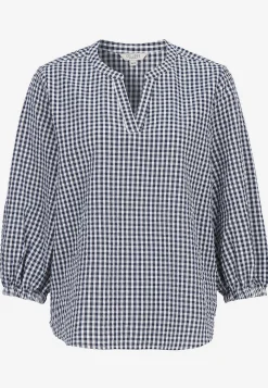 Småternet bluse i seersucker