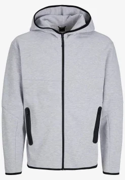 Sporty hættetrøje med lynlås