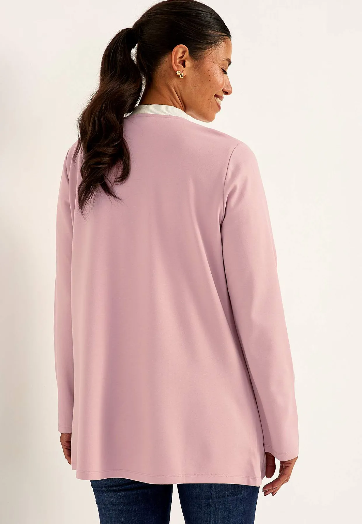 Stilren habitjakke i Punto di Roma jersey Lisa