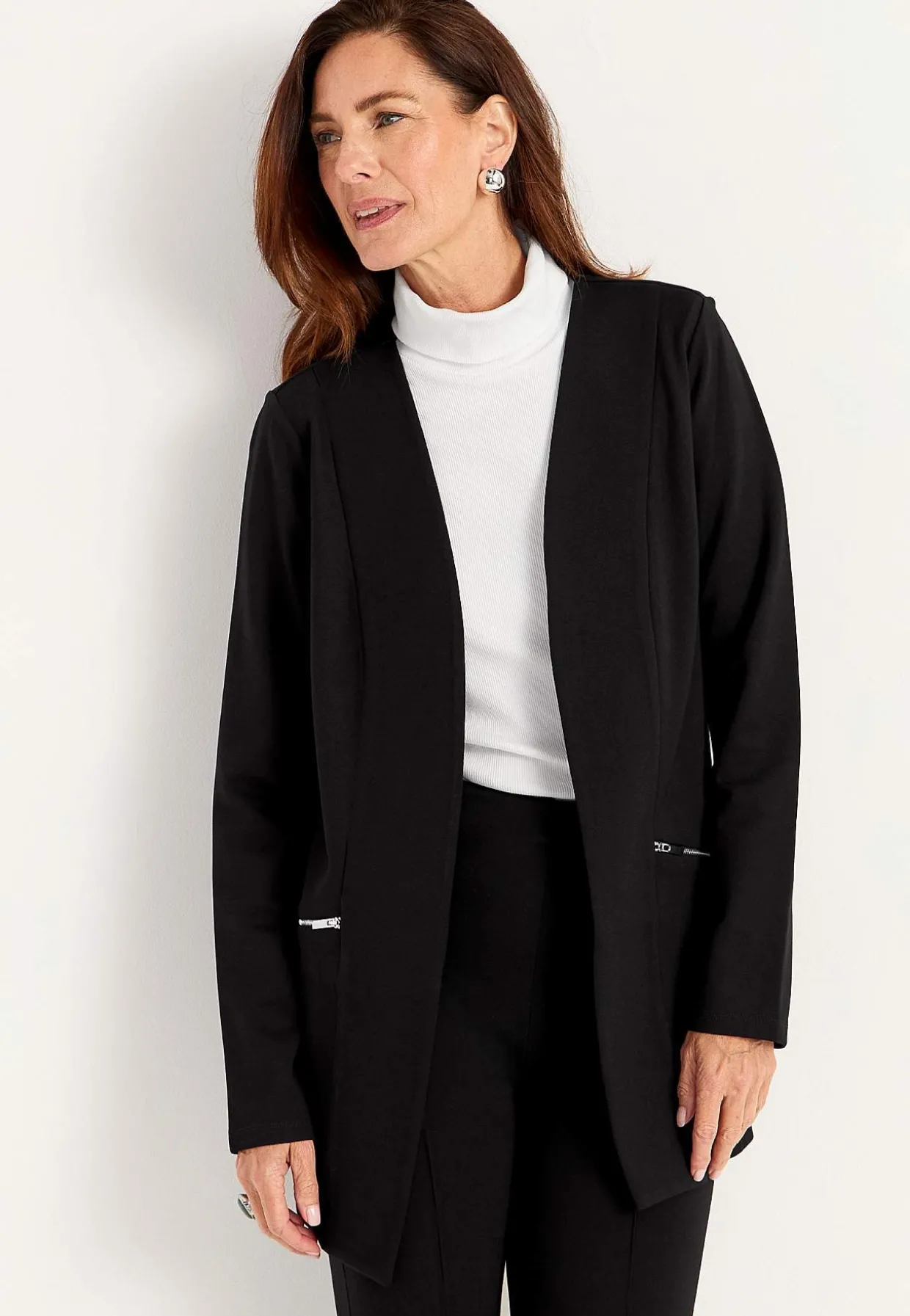 Stilren habitjakke i Punto di Roma jersey Lisa