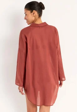 Strandskjorte med foldbare ærmer | Cellbes