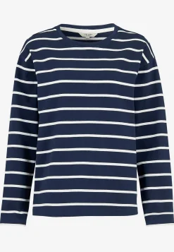 Stribet jerseytop i økologisk bomuld | Cellbes