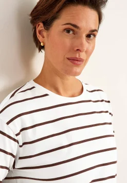 Stribet jerseytop i økologisk bomuld | Cellbes