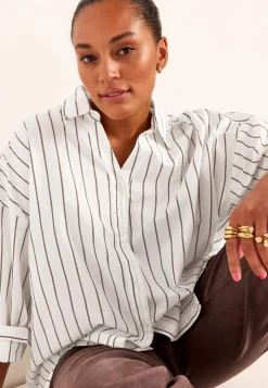 Stribet lang skjorte