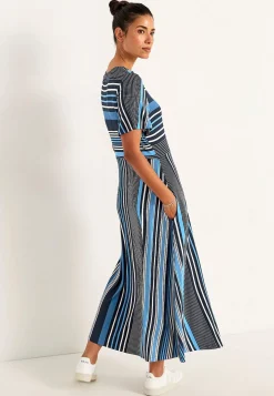 Stribet viskosekjole