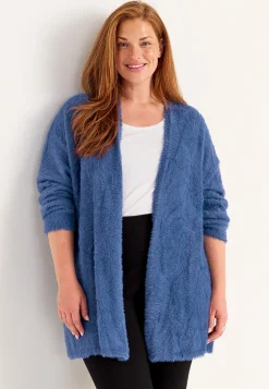 Strikket, åben cardigan