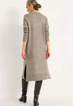 Strikket, blød kjole