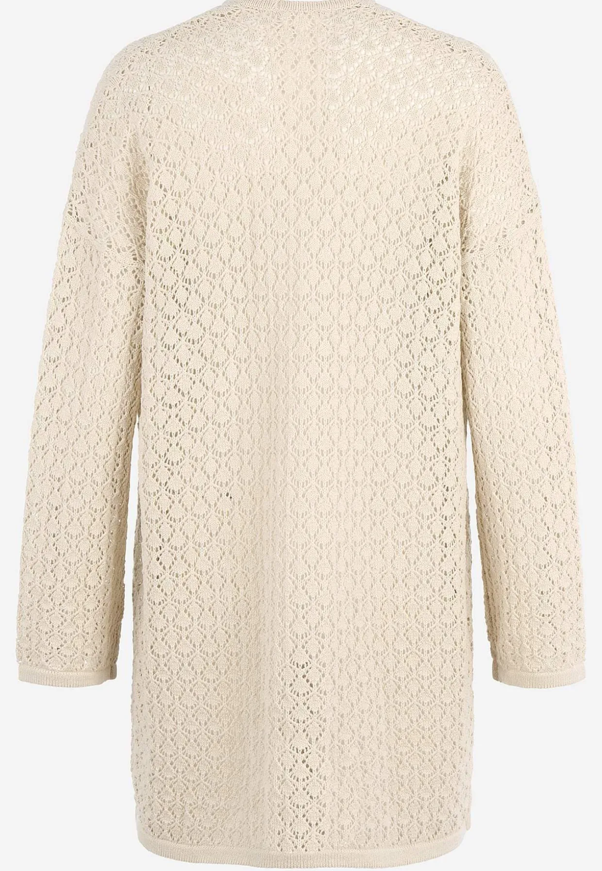 Strikket cardigan med hulmønster | Cellbes