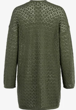 Strikket cardigan med hulmønster | Cellbes