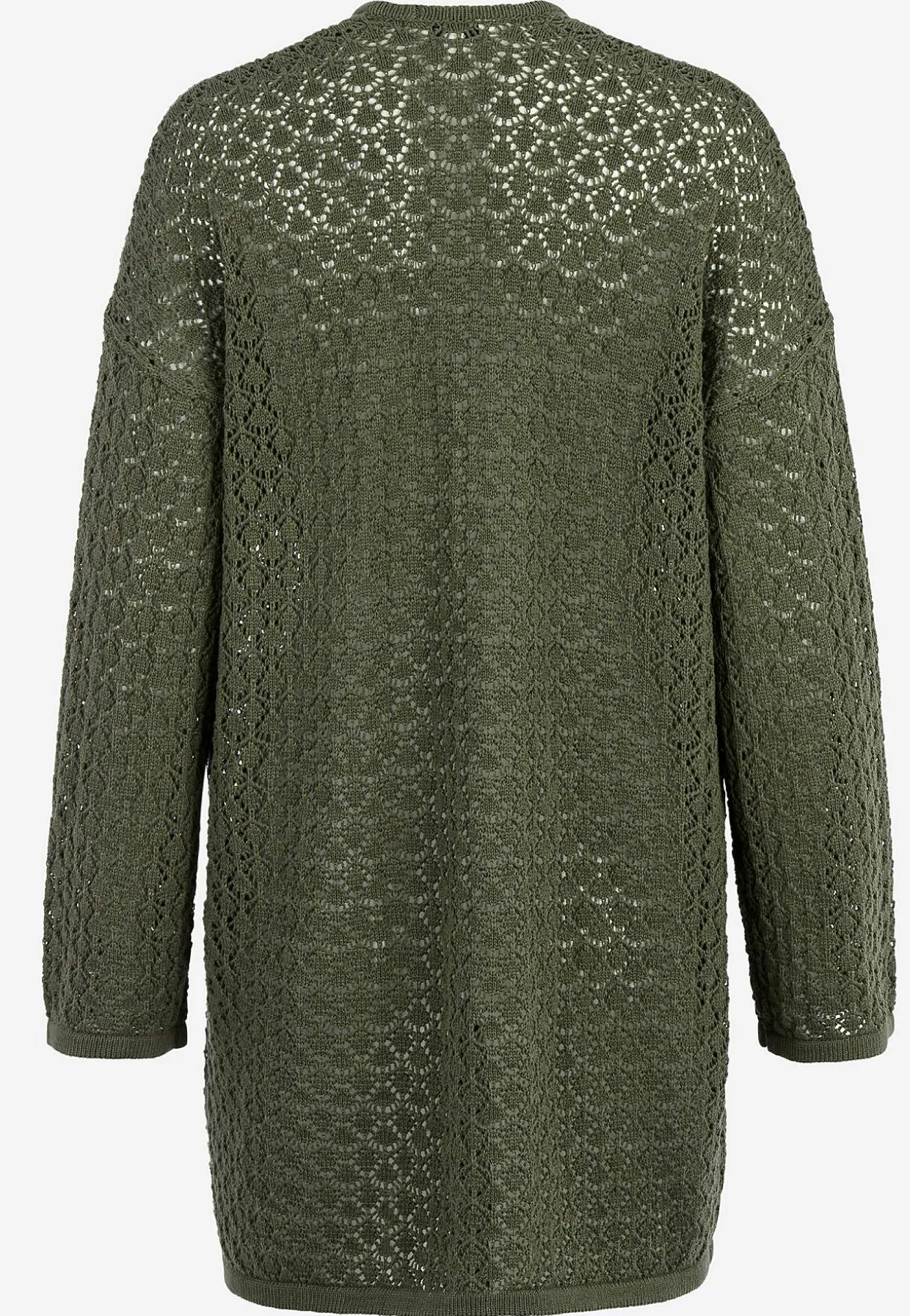 Strikket cardigan med hulmønster | Cellbes