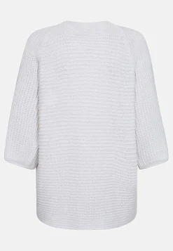 Strikket cardigan med trekvartærme