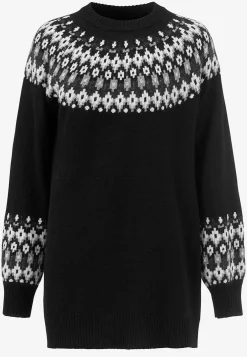 Strikket, jacquardmønstret trøje | Cellbes