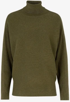 Strikket polotrøje med pingvinærmer