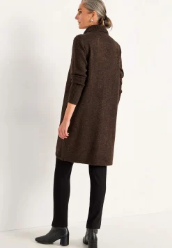 Strikket polotrøje med slå-om detalje foran | Cellbes