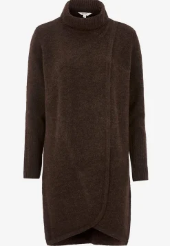 Strikket polotrøje med slå-om detalje foran | Cellbes