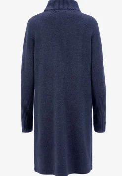 Strikket polotrøje med slå-om detalje foran