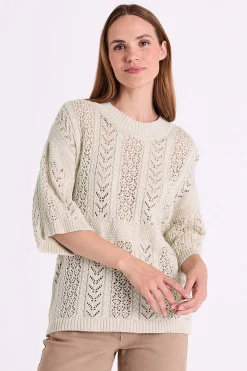Strikket trøje med hulmønster | Cellbes