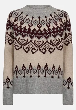 Strikket trøje med jacquardmønster | Cellbes