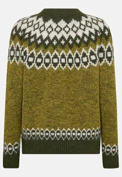 Strikket trøje med jacquardmønster