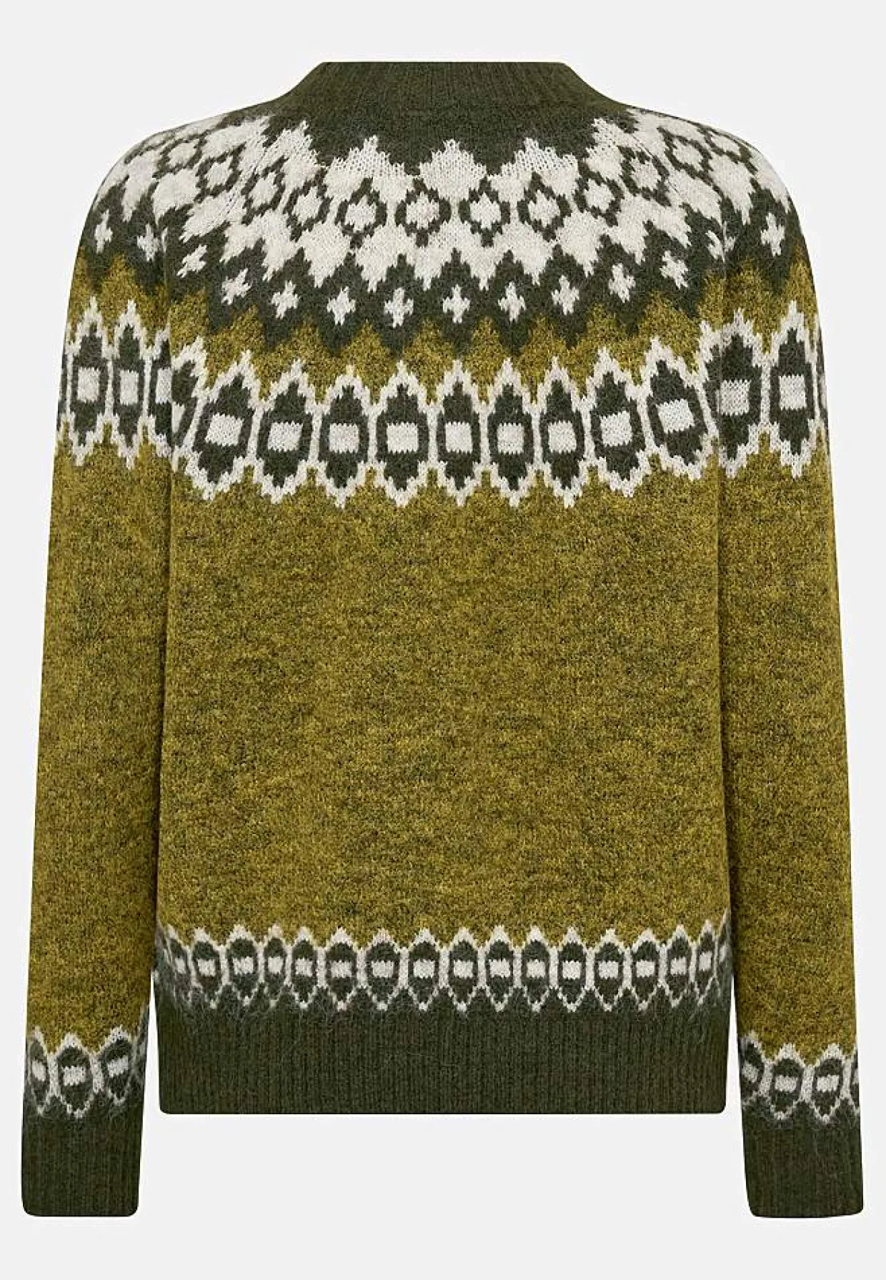 Strikket trøje med jacquardmønster