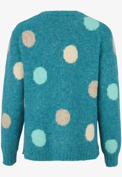 Strikket trøje med prikker