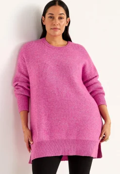 Strikket tunika med slidser