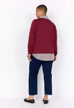 Superblød jerseytop med syet skjorte krave | Cellbes