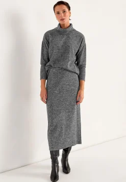 Superblød nederdel med slids Beata