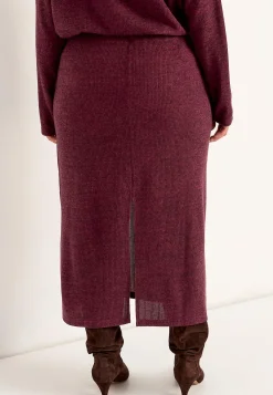 Superblød nederdel med slids Beata