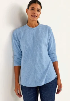 Superblød trøje med dekorativ midtersøm Beata