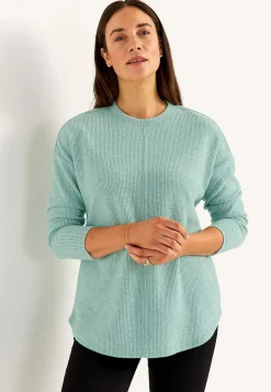 Superblød trøje med dekorativ midtersøm Beata