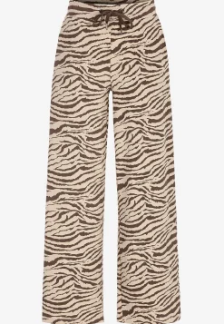 Superbløde jerseybukser med zebramønster
