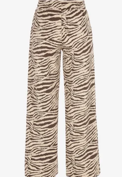Superbløde jerseybukser med zebramønster