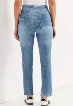 Superkomfortable ankeljeans i denim Elin