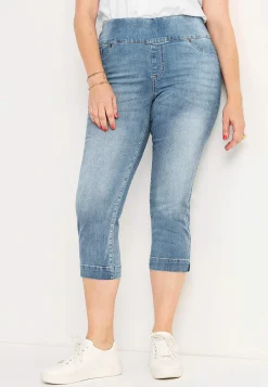 Superkomfortable caprijeggings i denim Elin