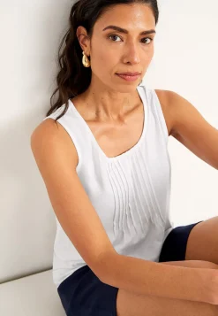 Tanktop med dekorativ fold | Cellbes