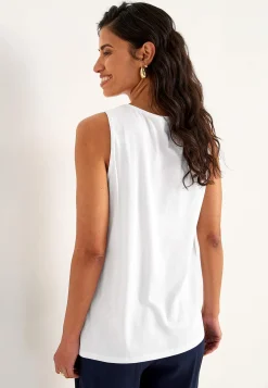 Tanktop med dekorativ fold | Cellbes