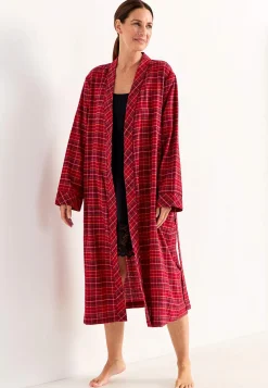 Ternet morgenkåbe i flonel | Cellbes