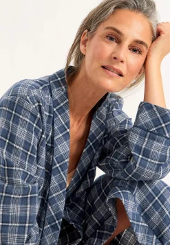 Ternet morgenkåbe i flonel | Cellbes